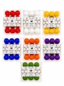 Velas noche para x 12 unid con un vaso portavela x paqt