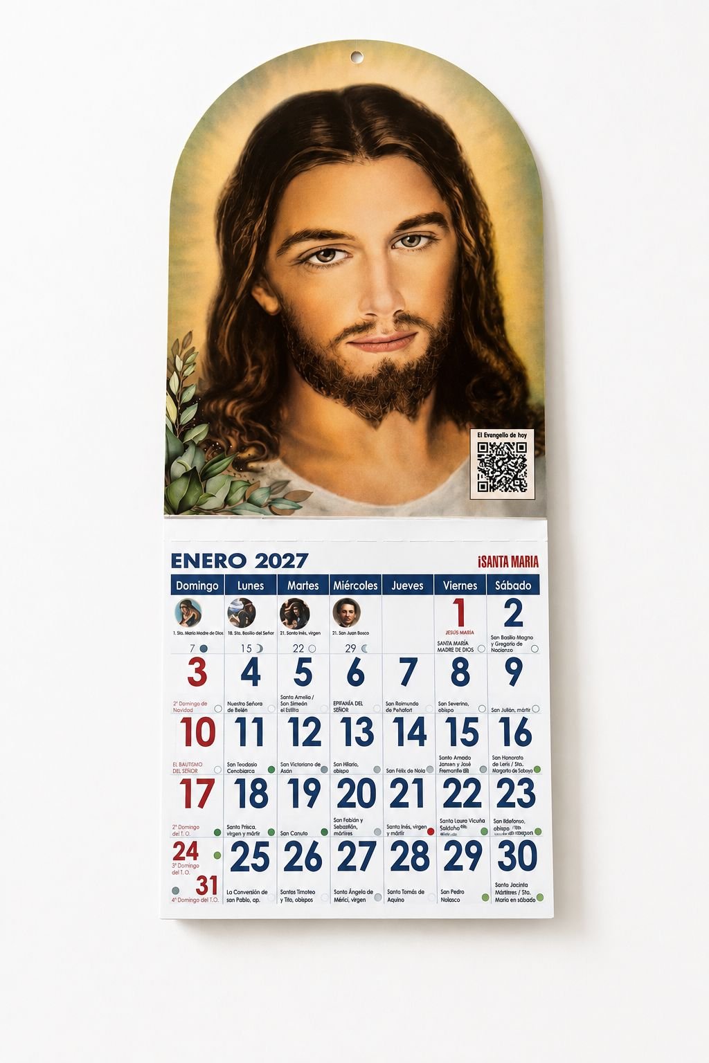 Calendario 2027 editorial Santa María